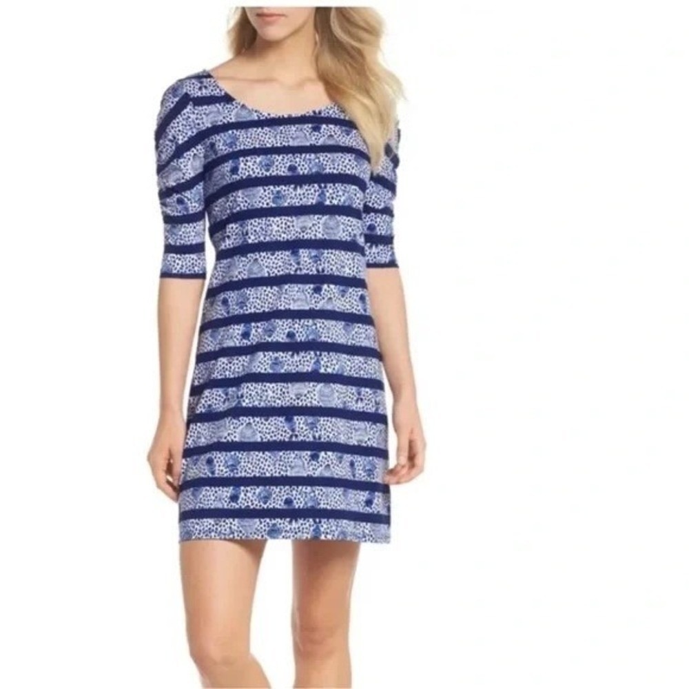 Lilly Pulitzer LaJolla Dress High Tide Heart and Sole Stripe - S NWT - Picture 1 of 12